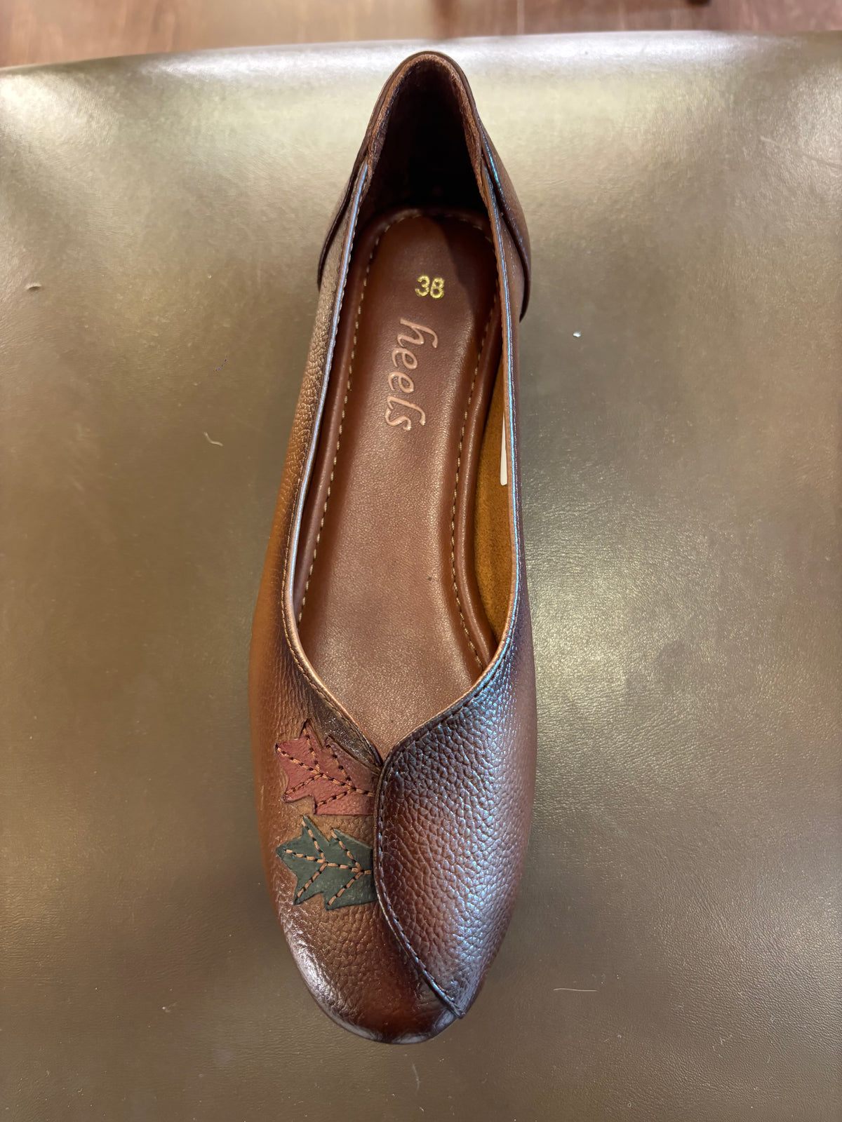 Maple Flora Leather Ballerinas