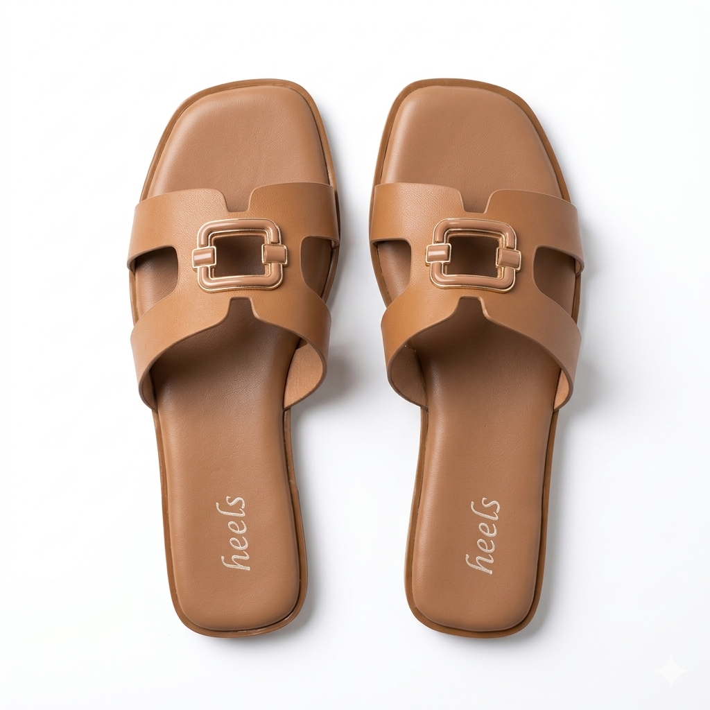 Sasha Buckled Flat Summer Sliders