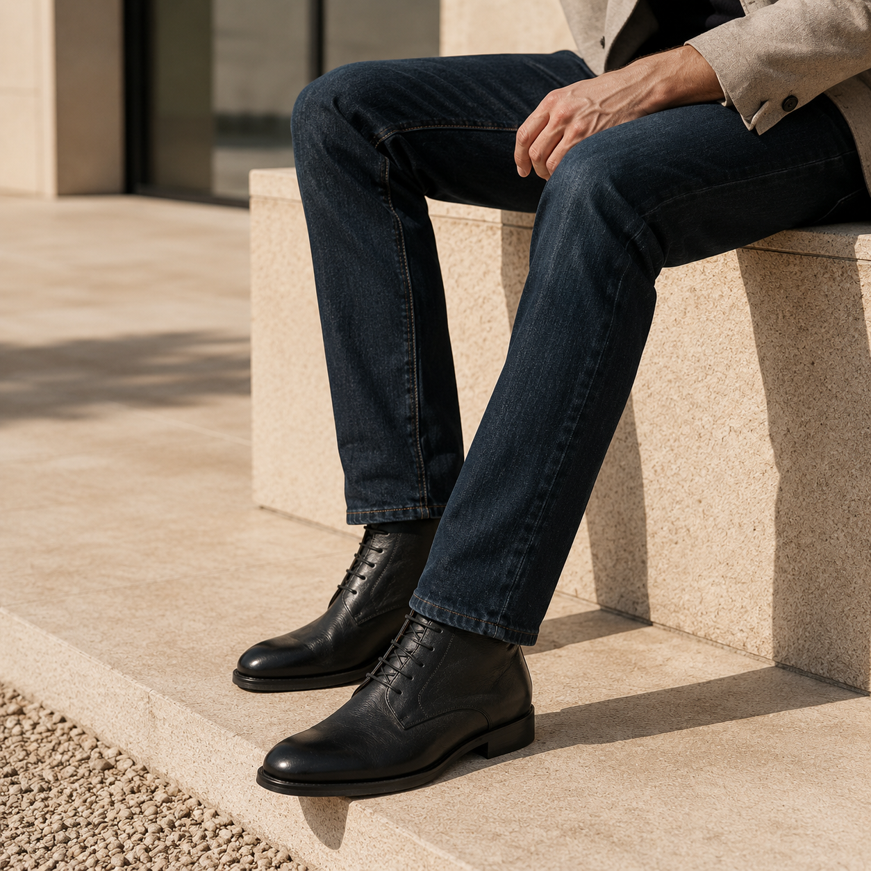 Torino Premium Leather Lace Boots - The Heels India