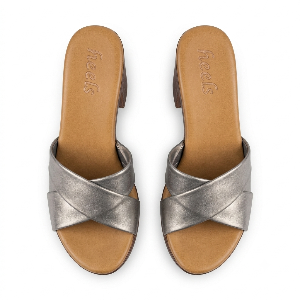 Kim Platform Peep Toe Block Heels Grey - The Heels India
