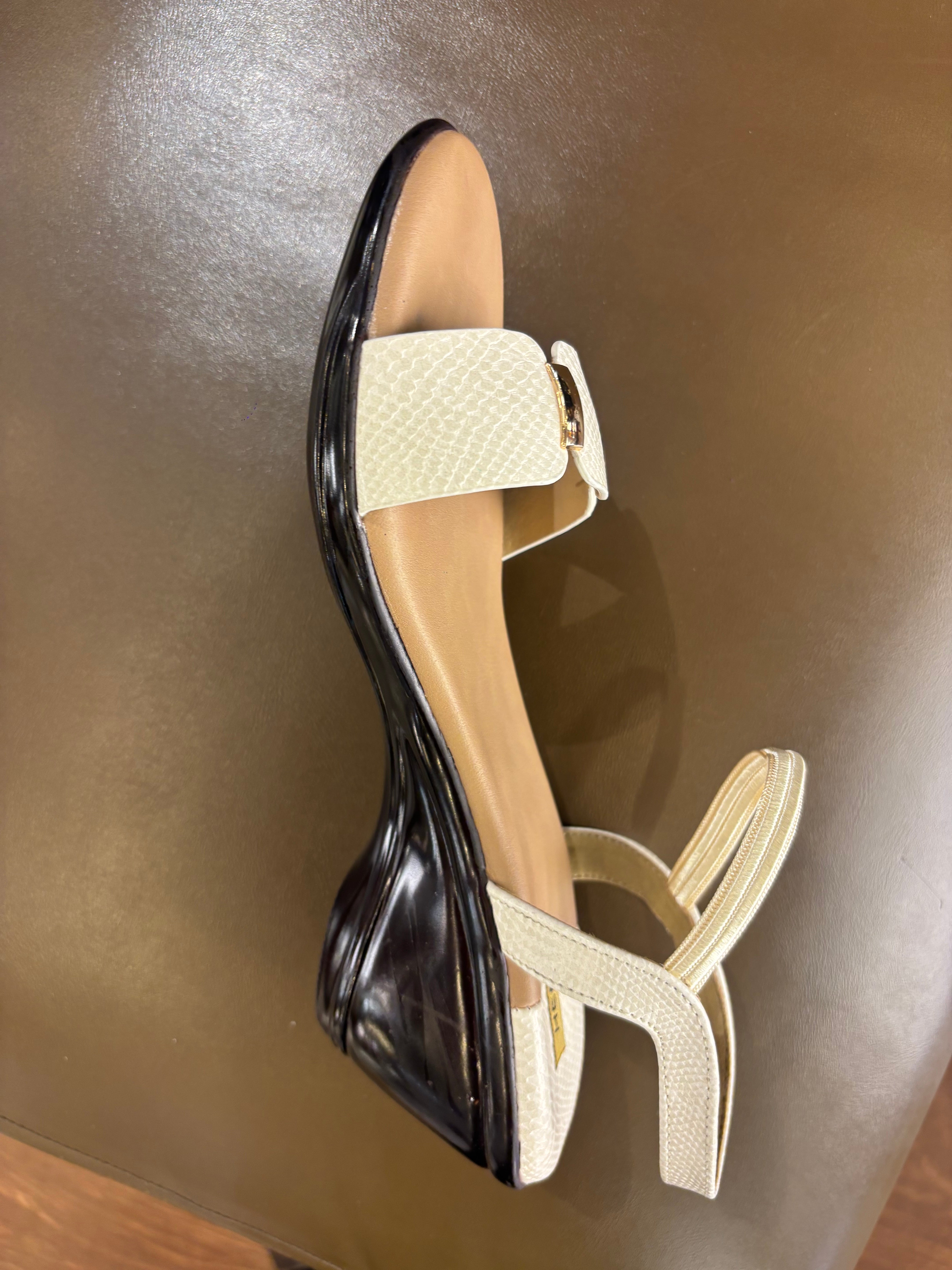 Audrey Back Elastic Strap Wedge Heel Sandals - The Heels India