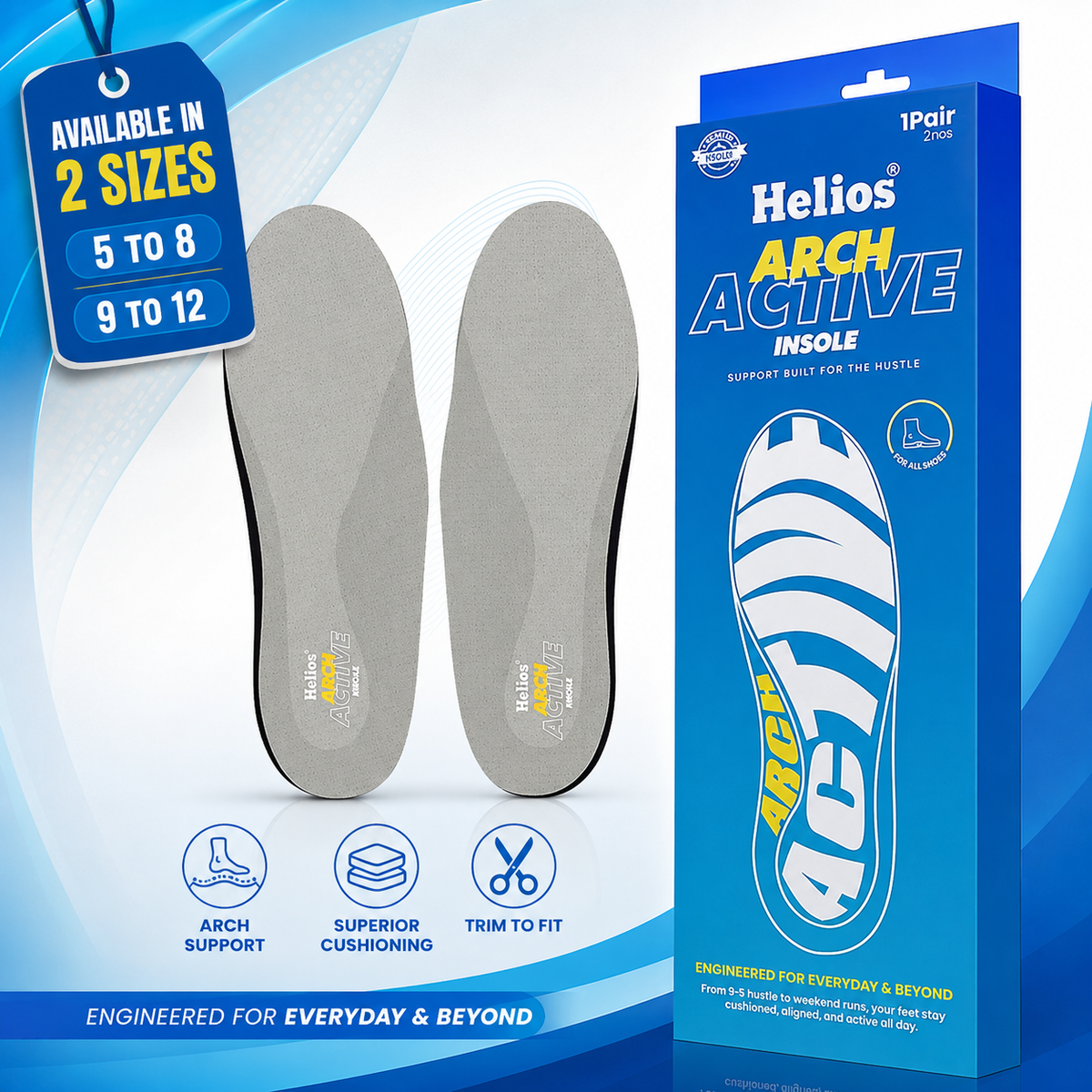 Arch Support Active Insole (Trim to Fit)