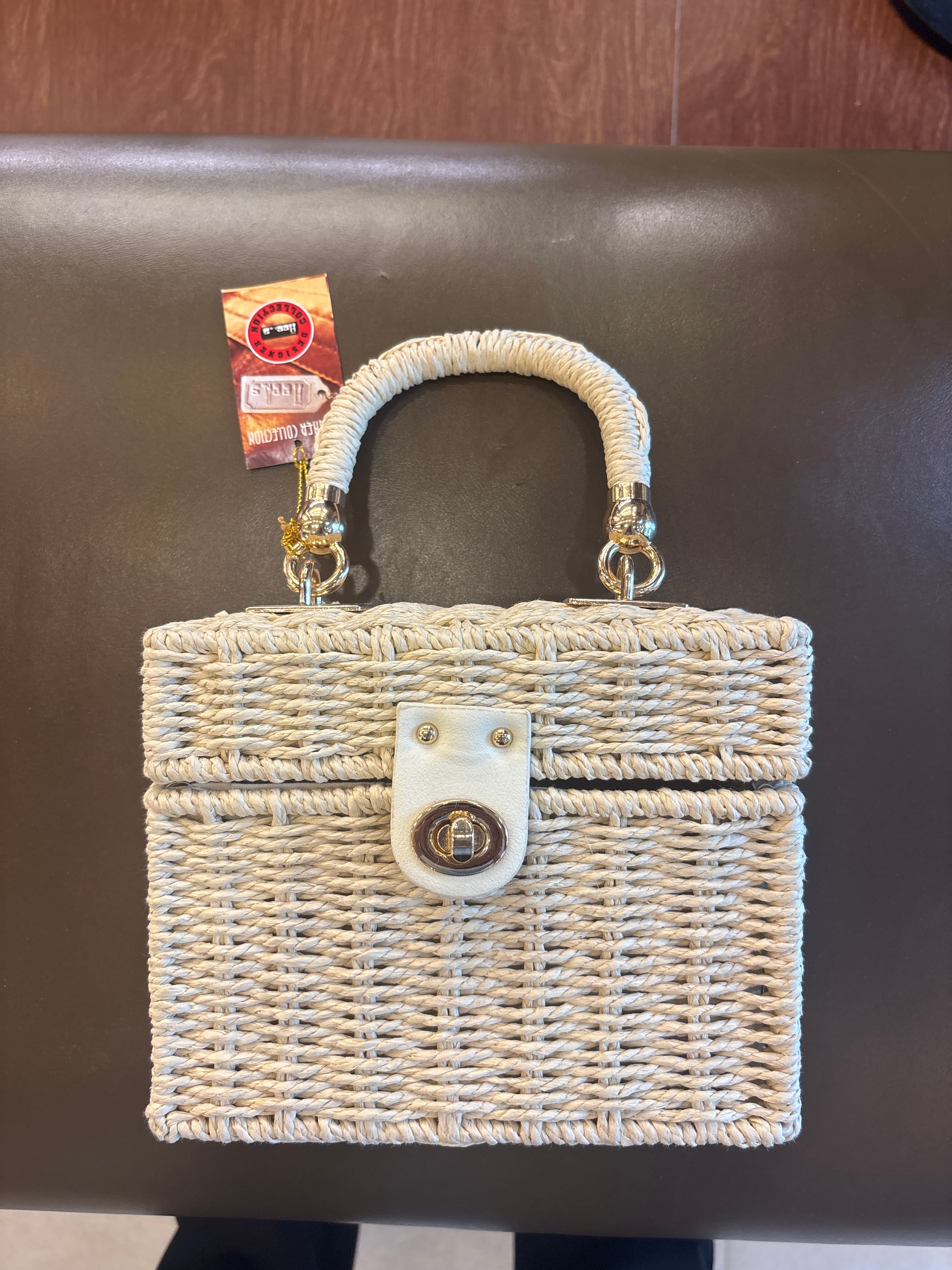 Alba Top Handle Boho Straw Bags