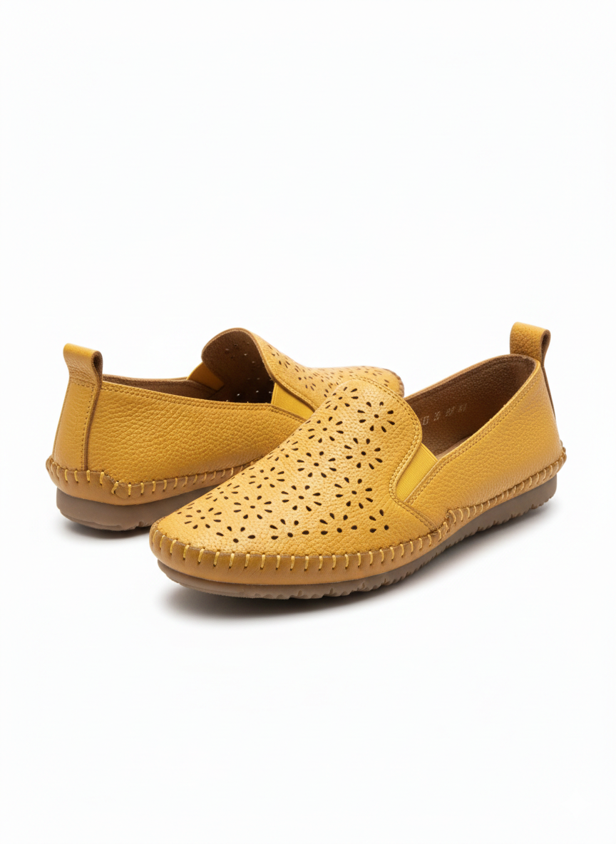 Marbella Summer Perforated Cushioned Espadrille Loafers - The Heels India