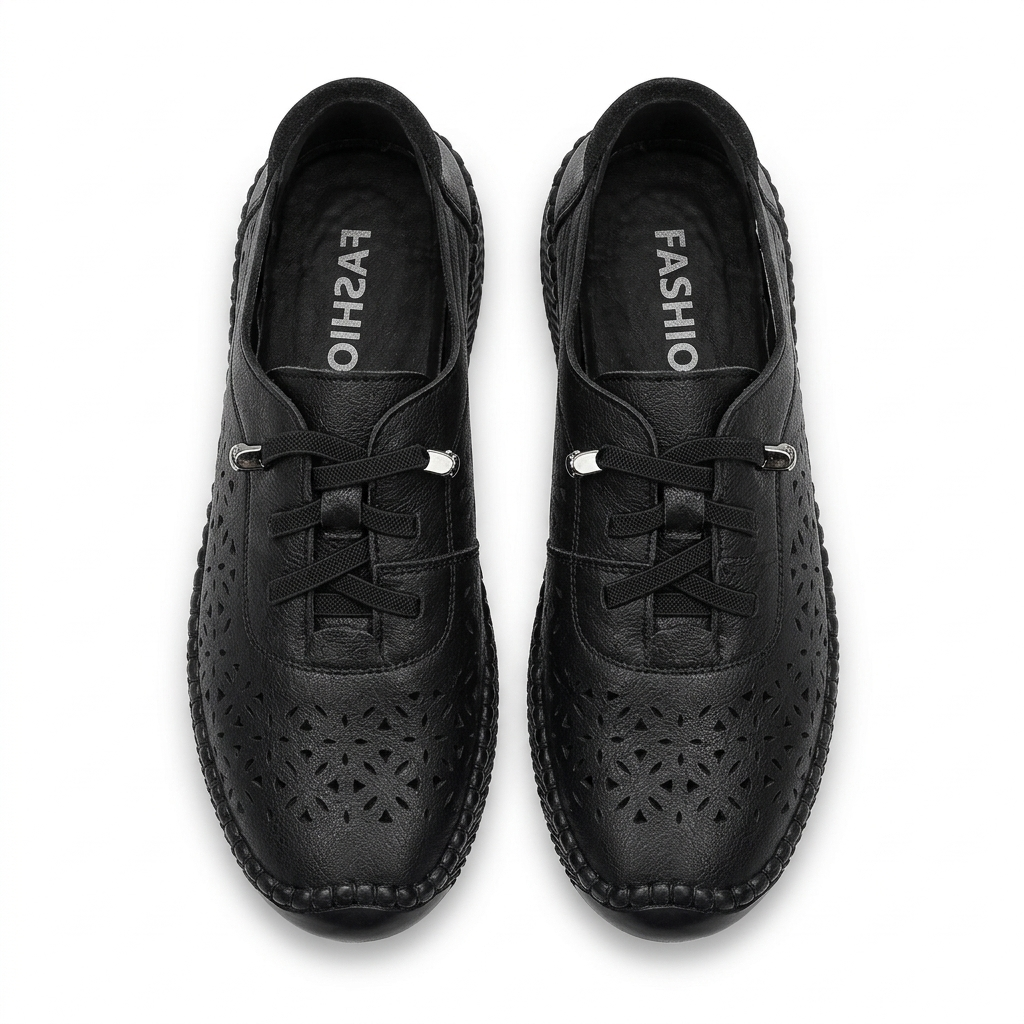 Toletti Casual Leather Perforated Everyday Sneakers - The Heels India
