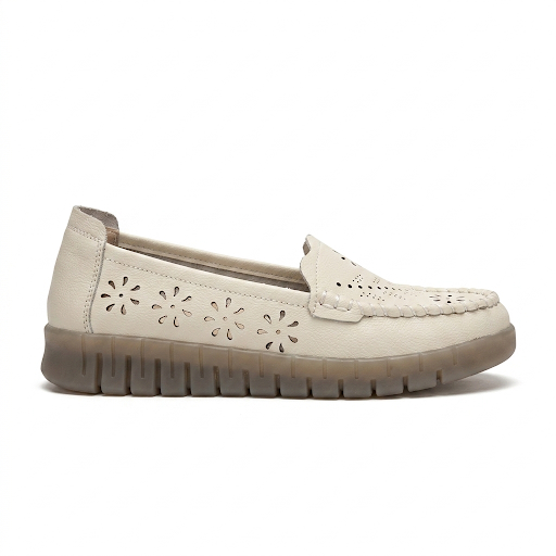 Emily Perforated Comfort Cushioned Flexi Loafers