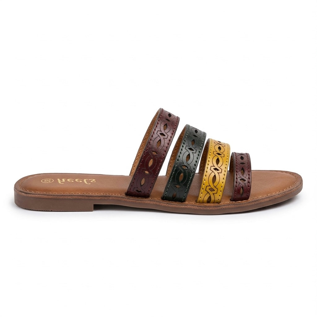 Delma Leather Strap Thumb Flat Siders