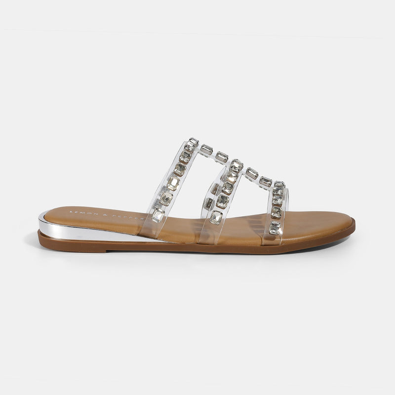 Stella Flat Embellished Sliders