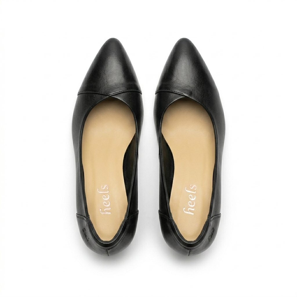 Emma Premium Leather Block Heel Pumps
