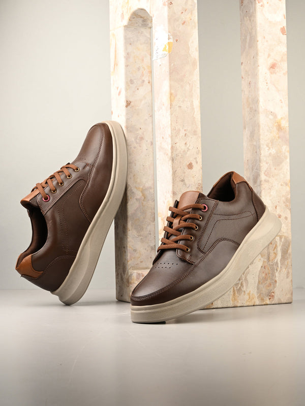 Zero Gravity 2.0 Mateo Brown Leather Lace-up Sneakers