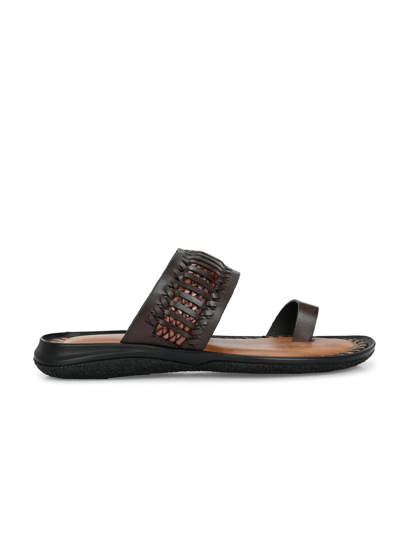 Solano Brown Leather Slippers HT