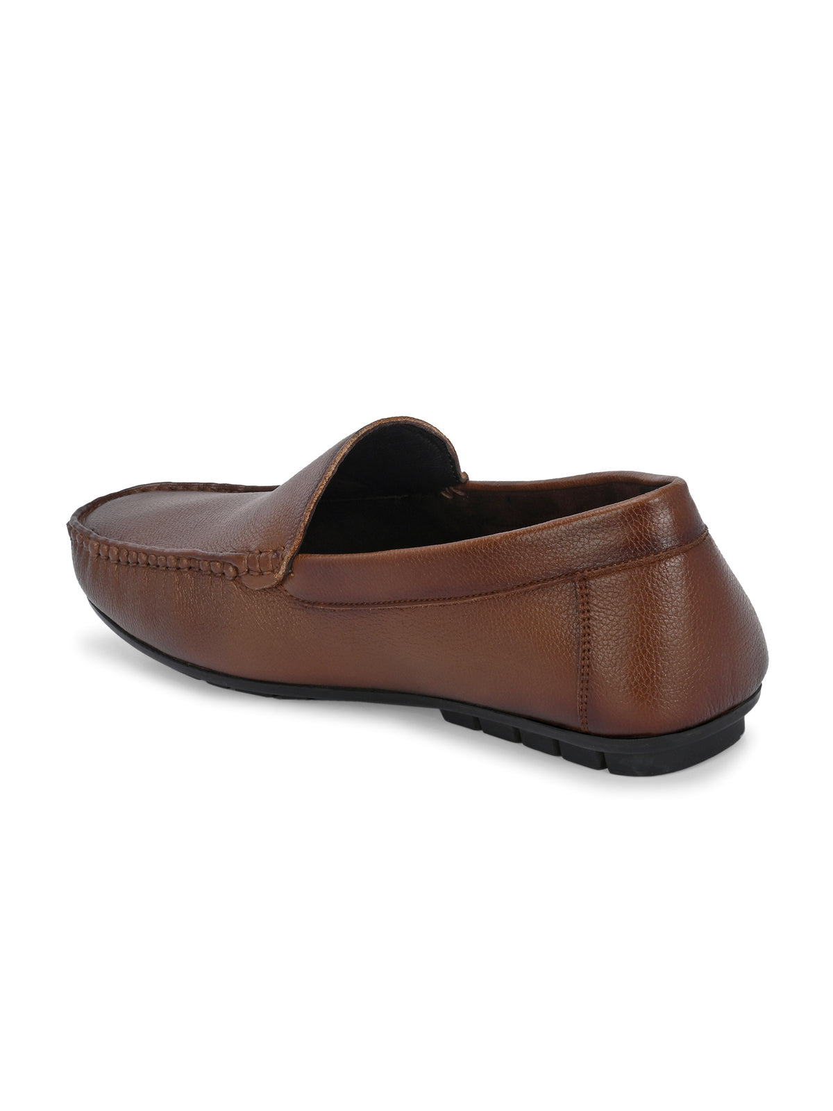 Cedar Plain Leather Cushioned Loafers - The Heels India