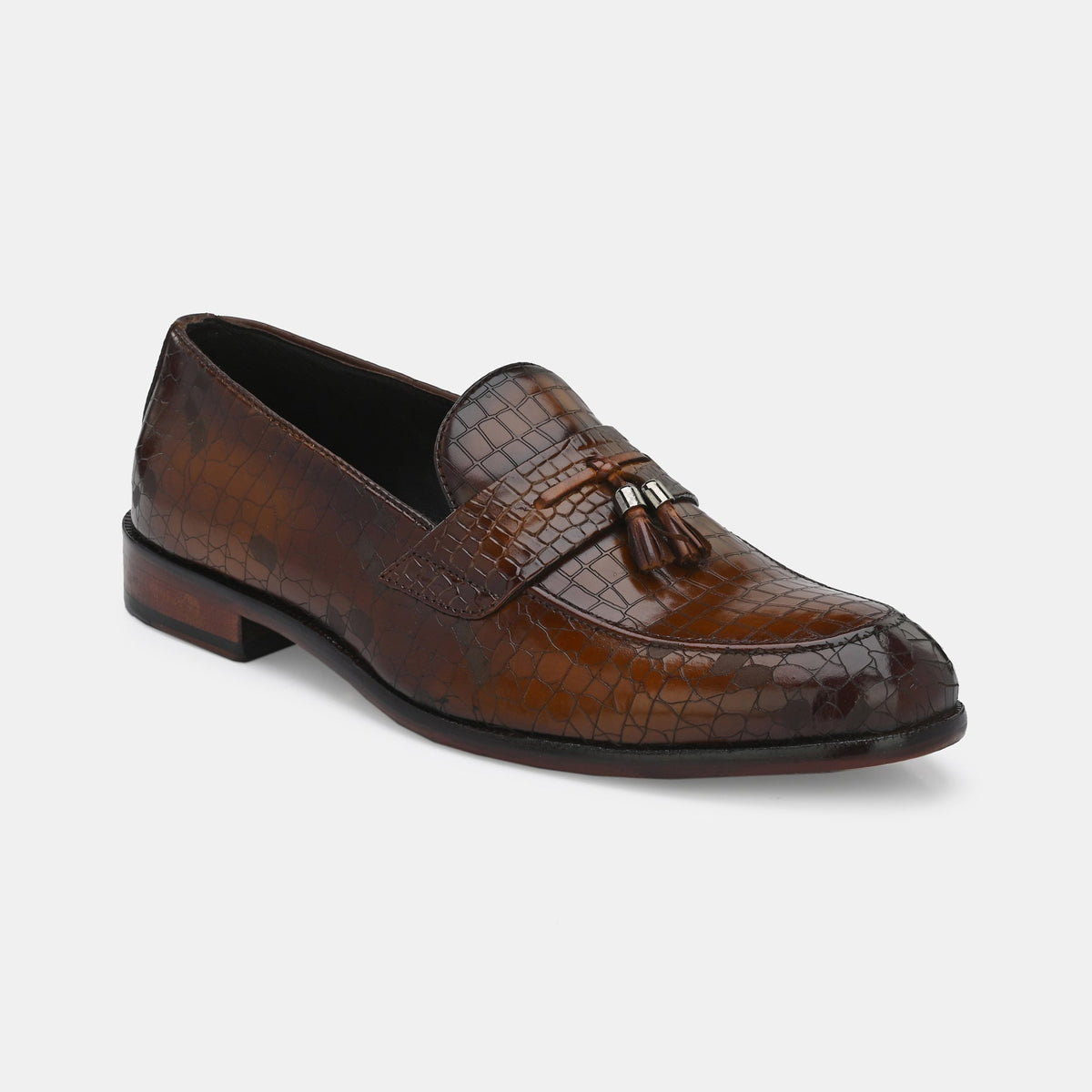 Pedri Luxury Leather Laser Engraved Tassel Loafers