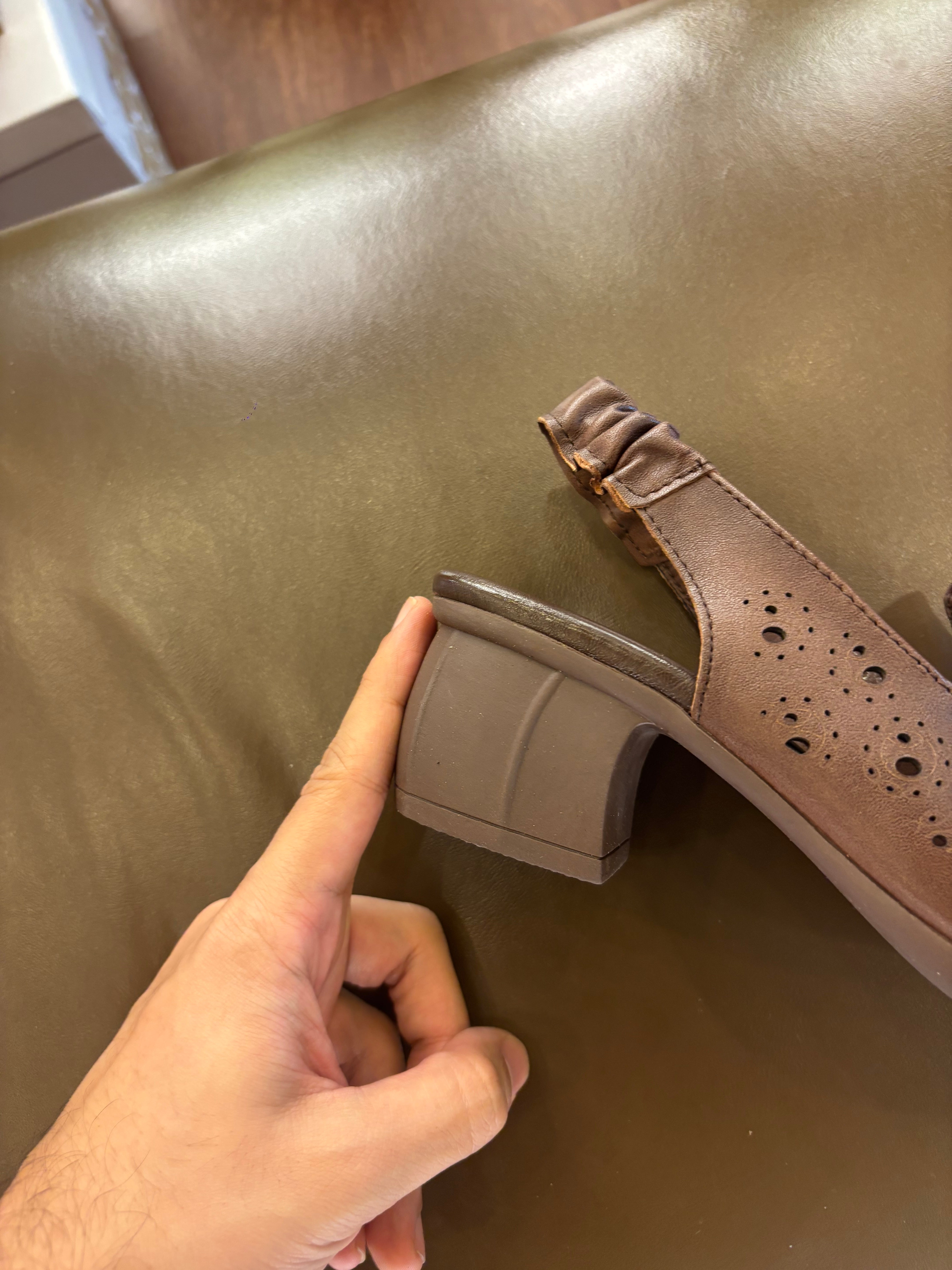 Sakina 2.0 Premium Leather Perforated Slingback Summer Sandals