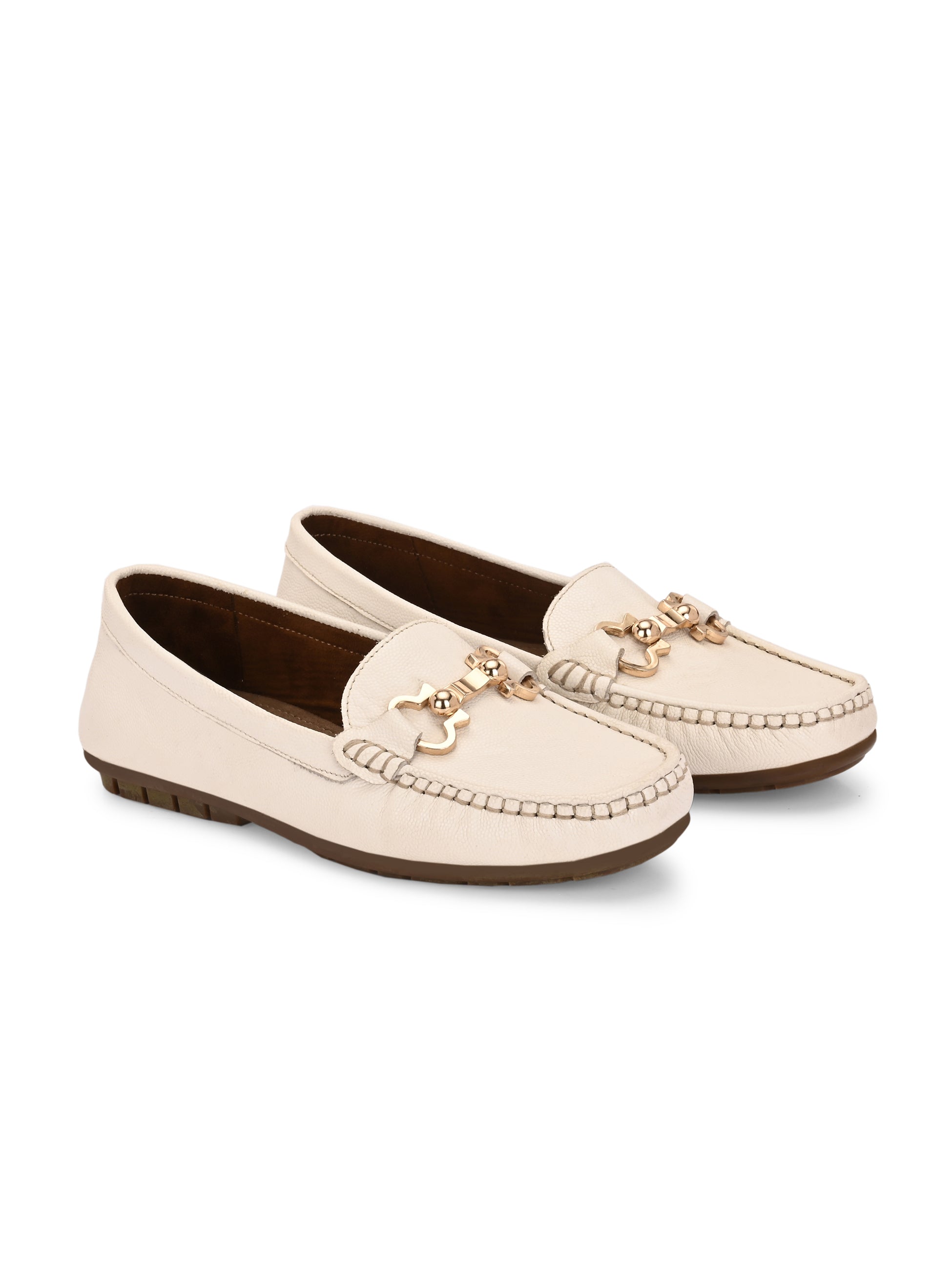 Lexi Cushioned Leather Loafers - The Heels India