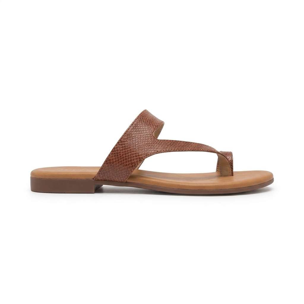 Bonita 3.0 Cushioned Comfort Thumb Slippers in Tan - The Heels India
