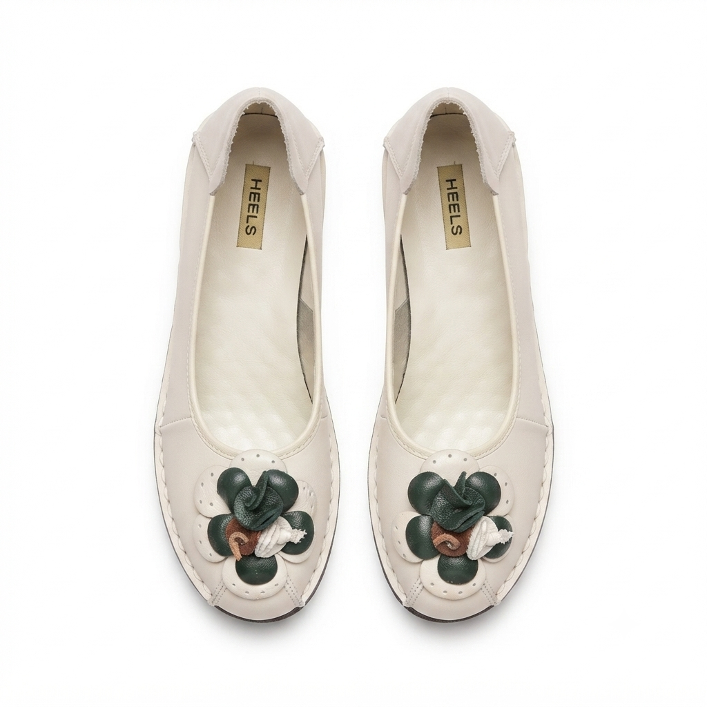 Flora 3.0 Premium Leather Cushioned Ballerinas