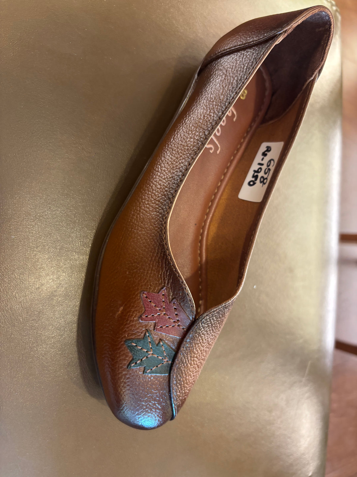 Maple Flora Leather Ballerinas