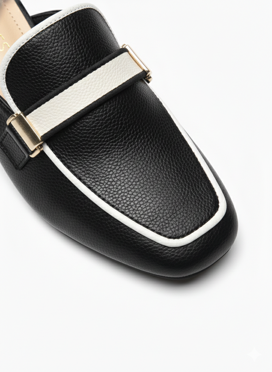 Antoine Premium Back Open Block Heel Mules - The Heels India