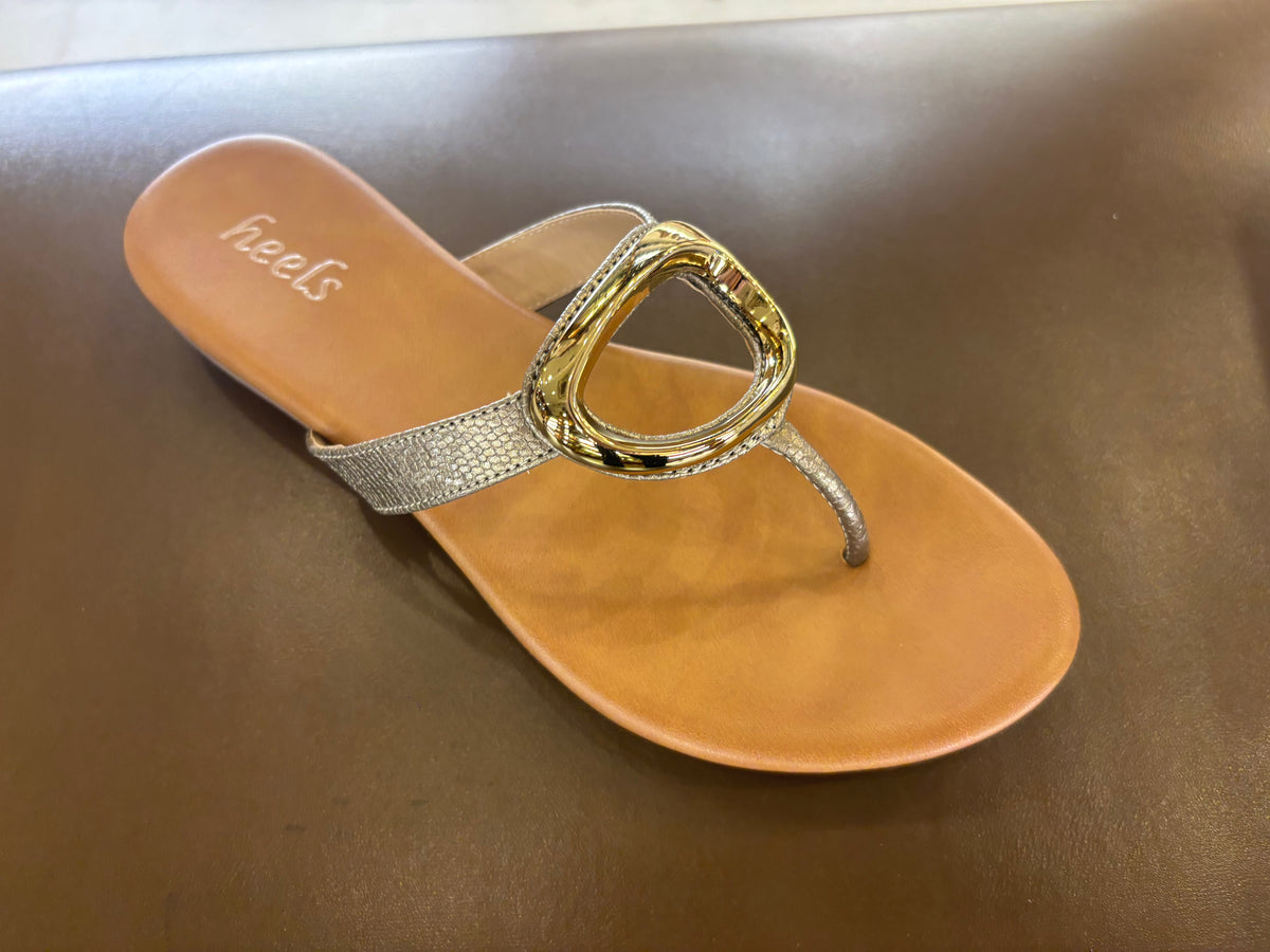 Nova 2.0 Buckled Cushioned Sliders in Zinc - The Heels India
