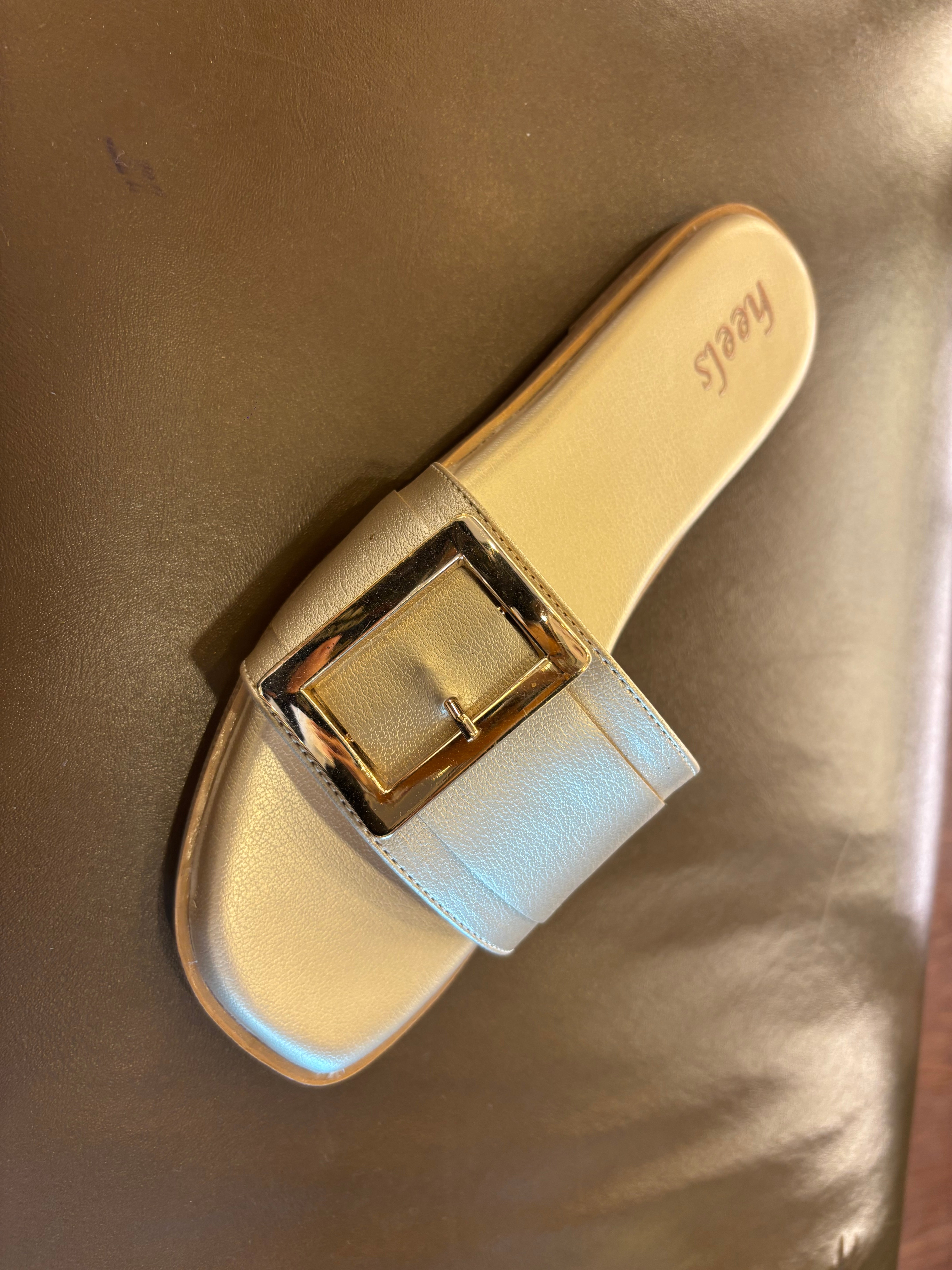 Miley Buckle Strap Cushioned Summer Sliders