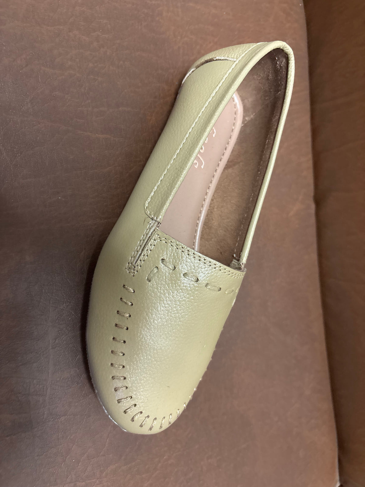 Lizzy 3.0 Leather Classic Ballerinas in Beige - The Heels India