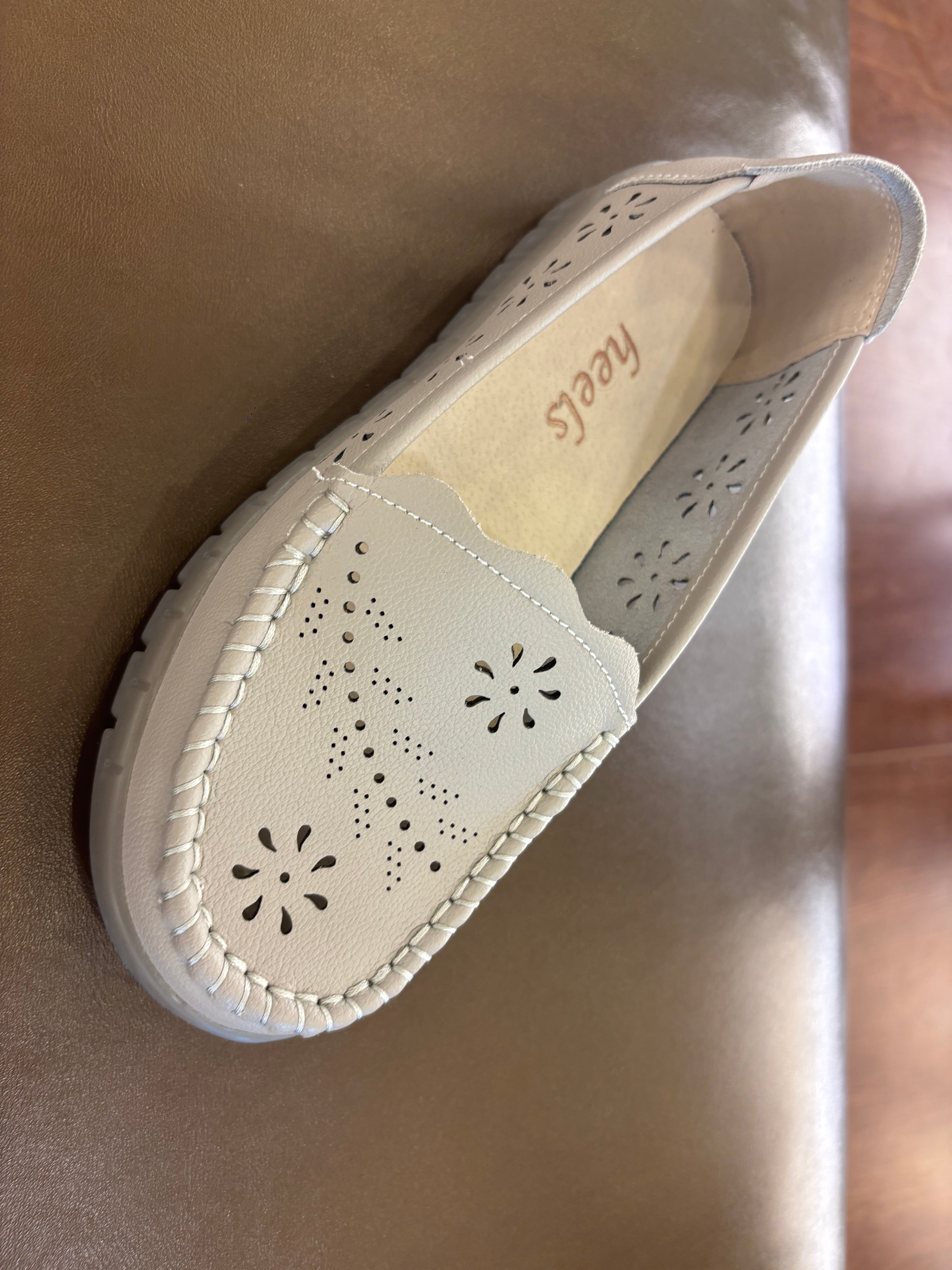 Emily Perforated Comfort Cushioned Flexi Loafers