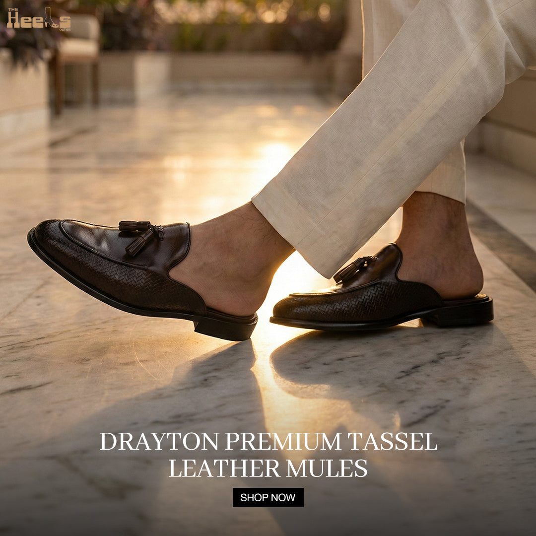 Drayton Premium Tassel Leather Mules - The Heels India