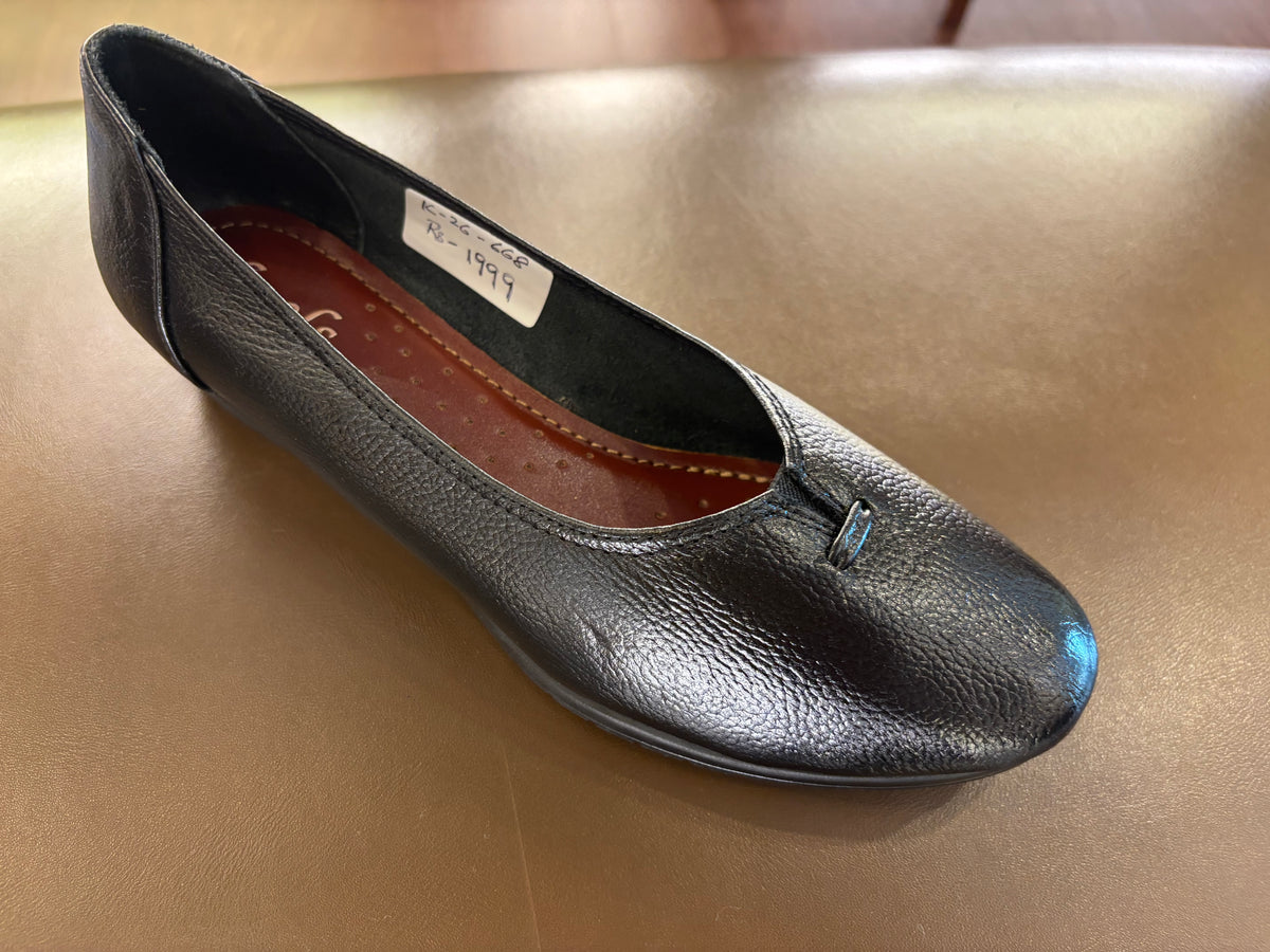 Kylie Leather Everyday Wedge Ballerinas