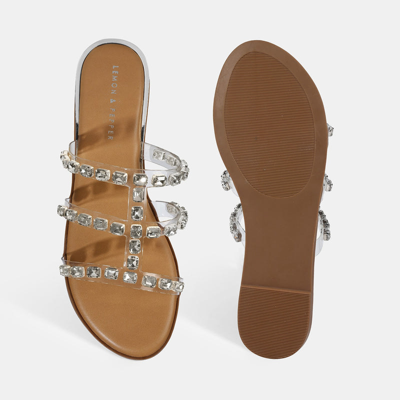 Stella Flat Embellished Sliders