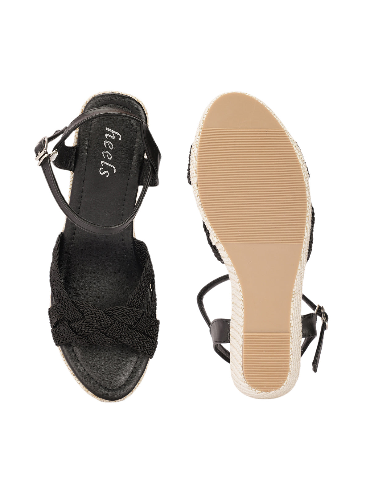 Xenia Crochet Jute Wedge Sandals