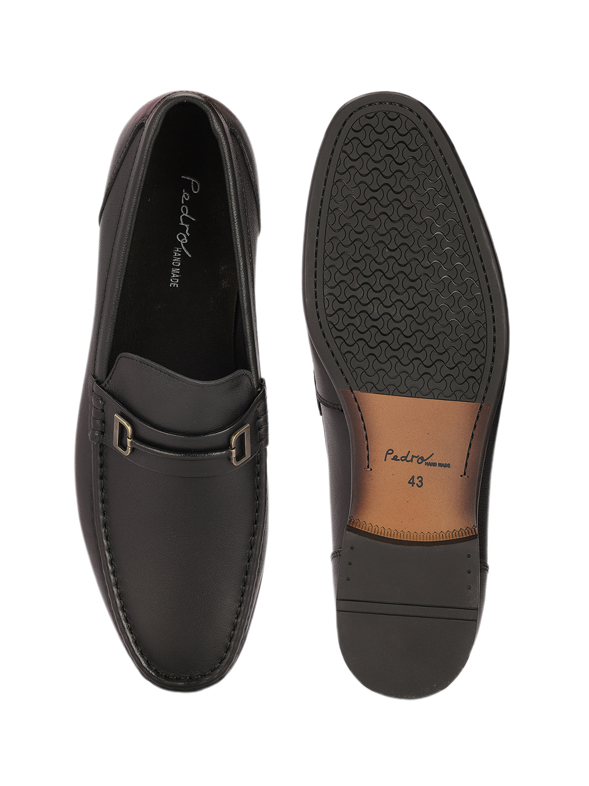 Nolan Premium Leather Buckled Loafers