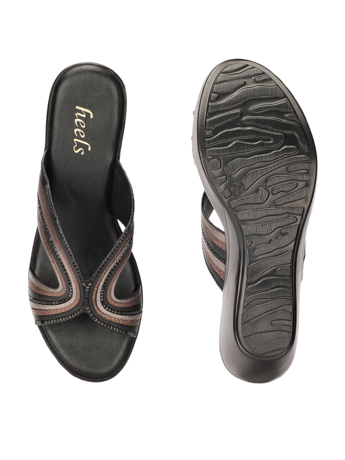 Vistoria Embellished Wedge Peep Toe Heels