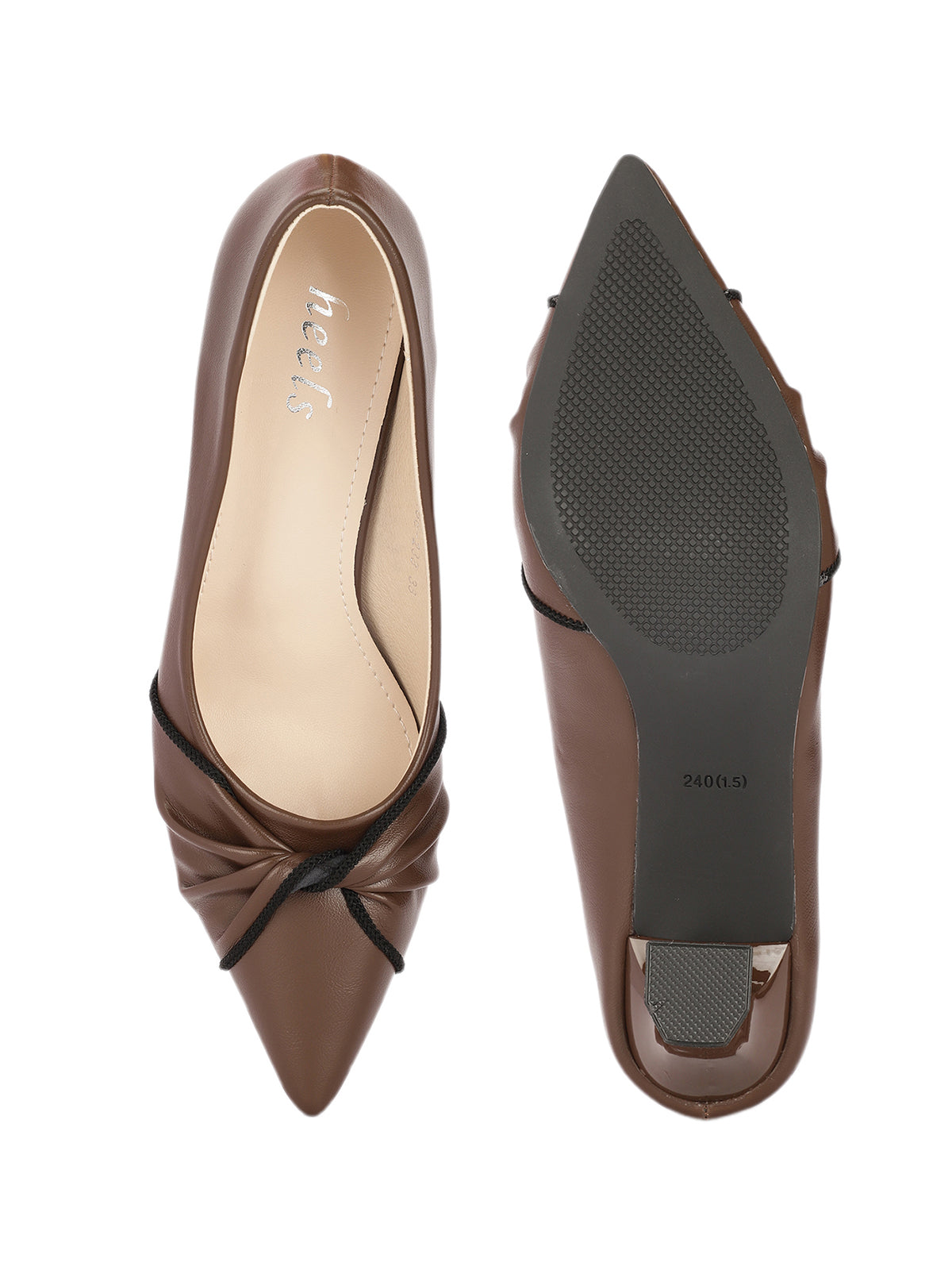 Lyon Swirl Block Heel Pumps (brown