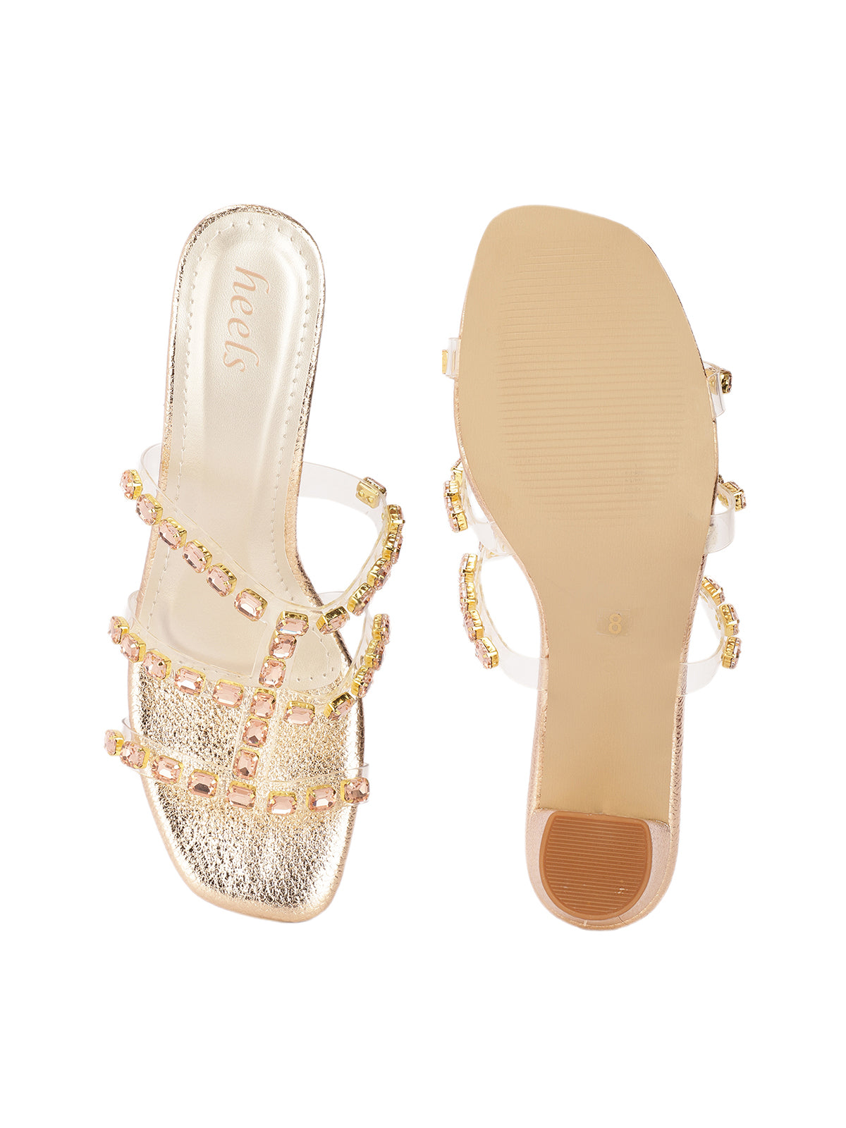 Zita Embellished Block Heels
