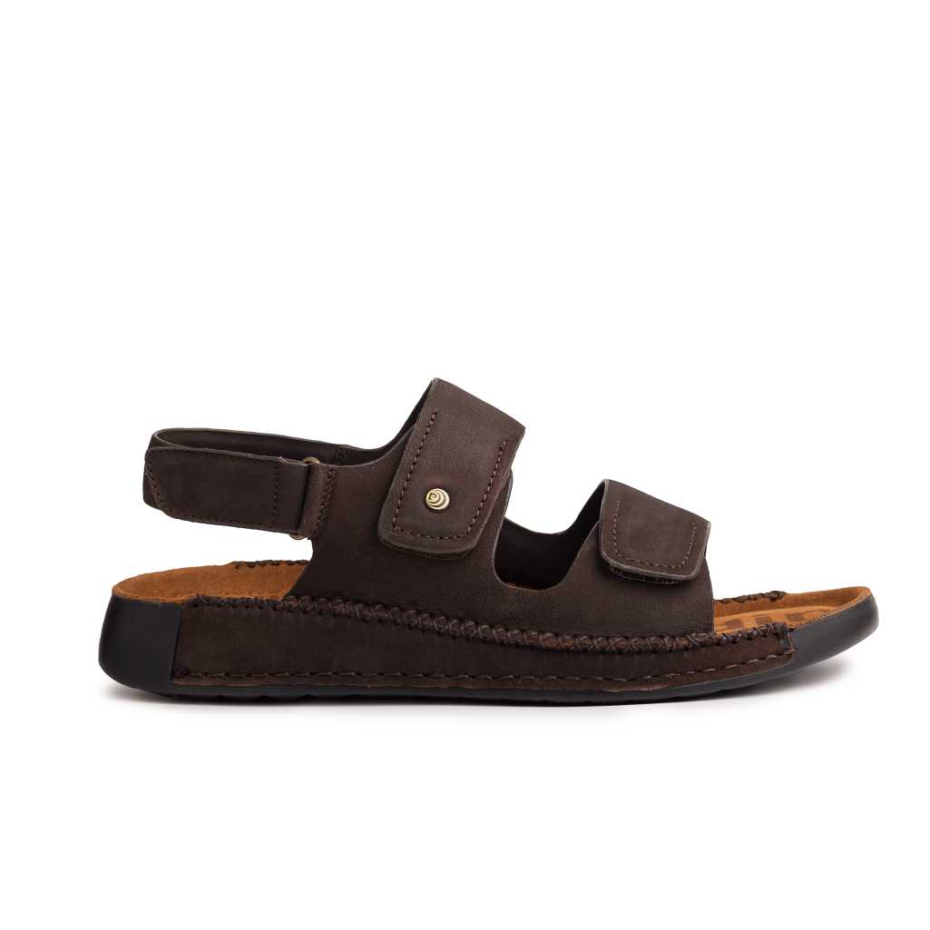 Double Strap Nubuck Leather Sandals
