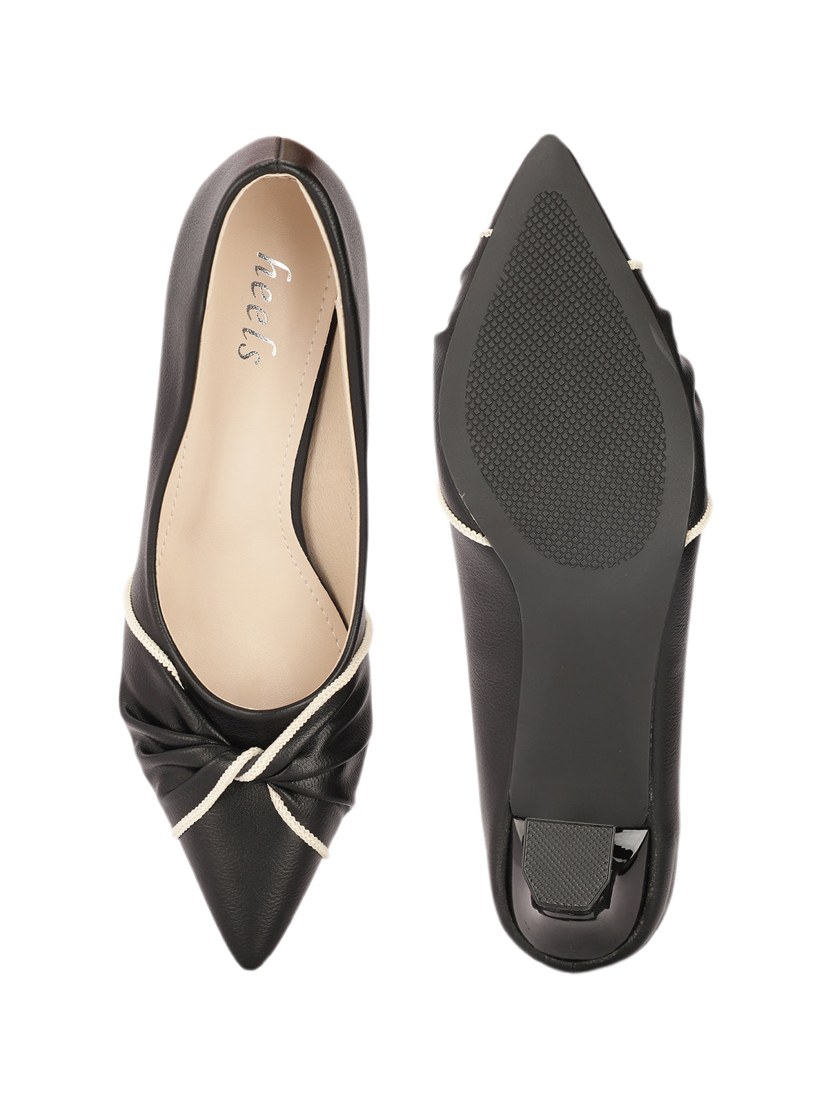 Lyon Swirl Block Heel Pumps (bl