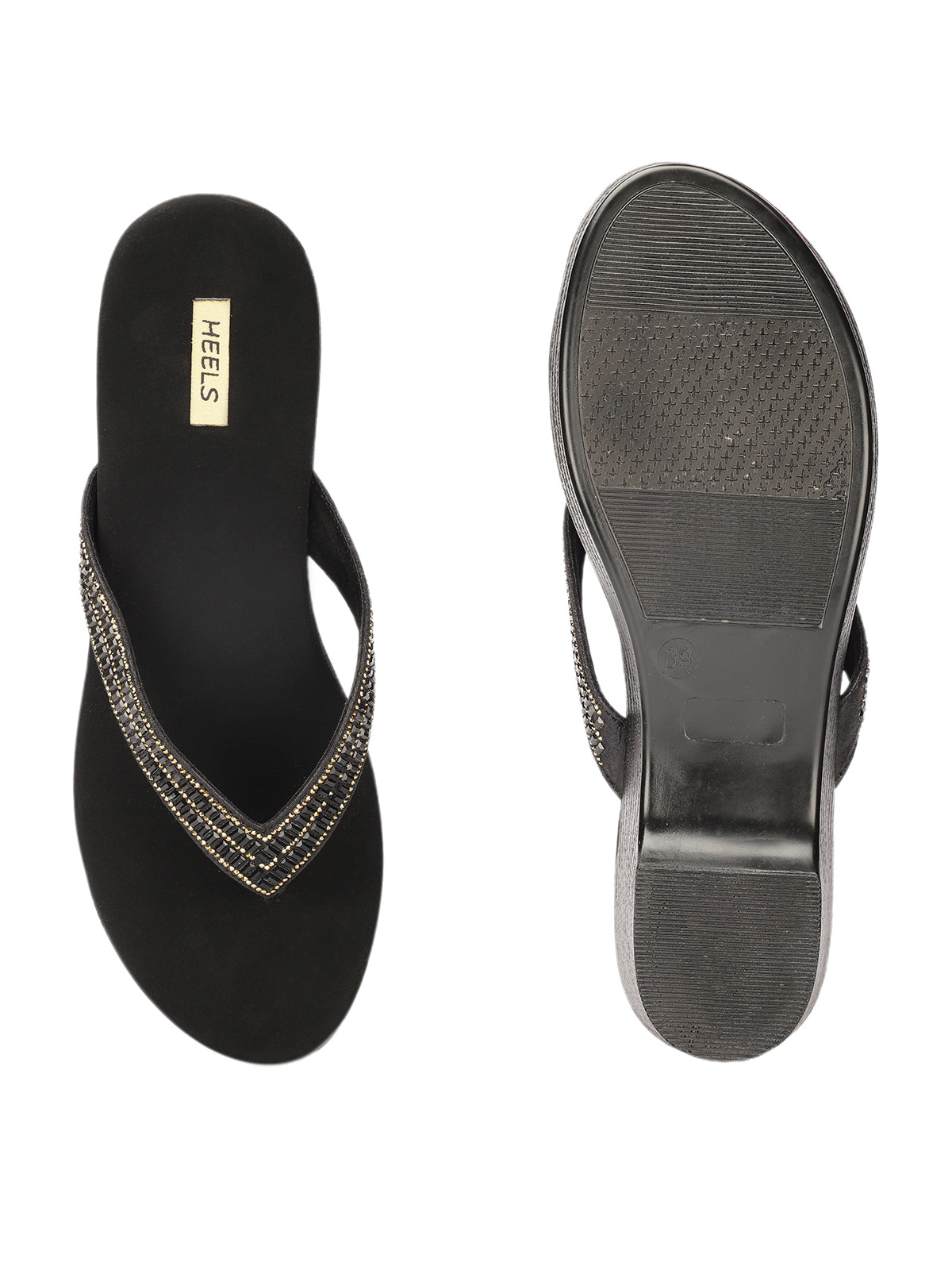 Seapha V Strap Wedge Heels