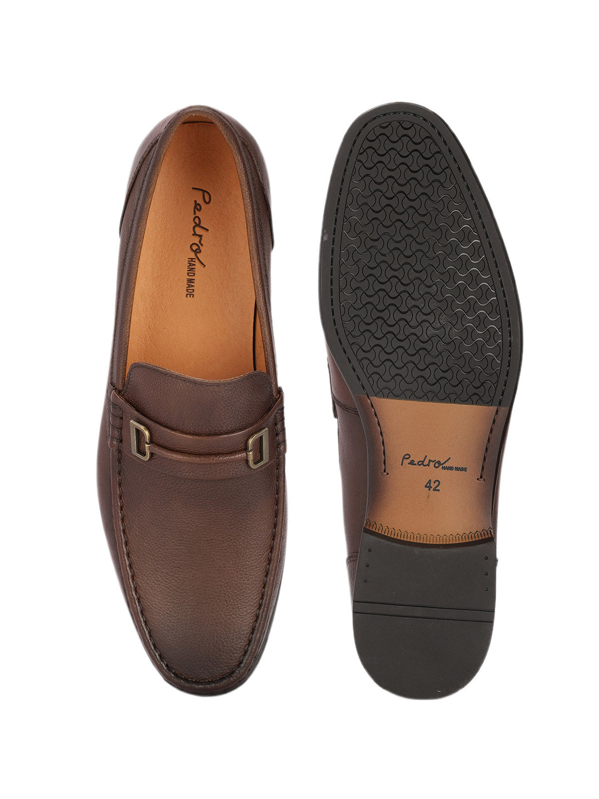 Nolan Premium Leather Buckled Loafers