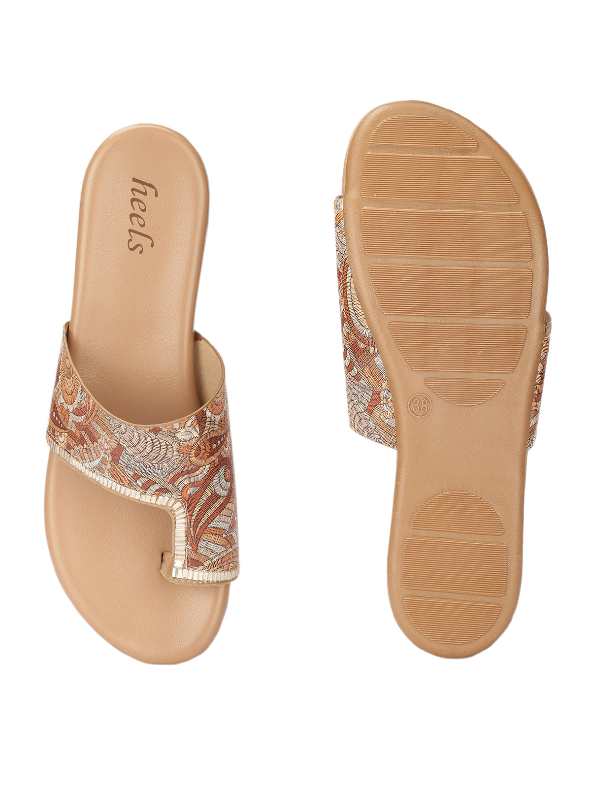 Caelina Floral Cushioned Thumb Slippers