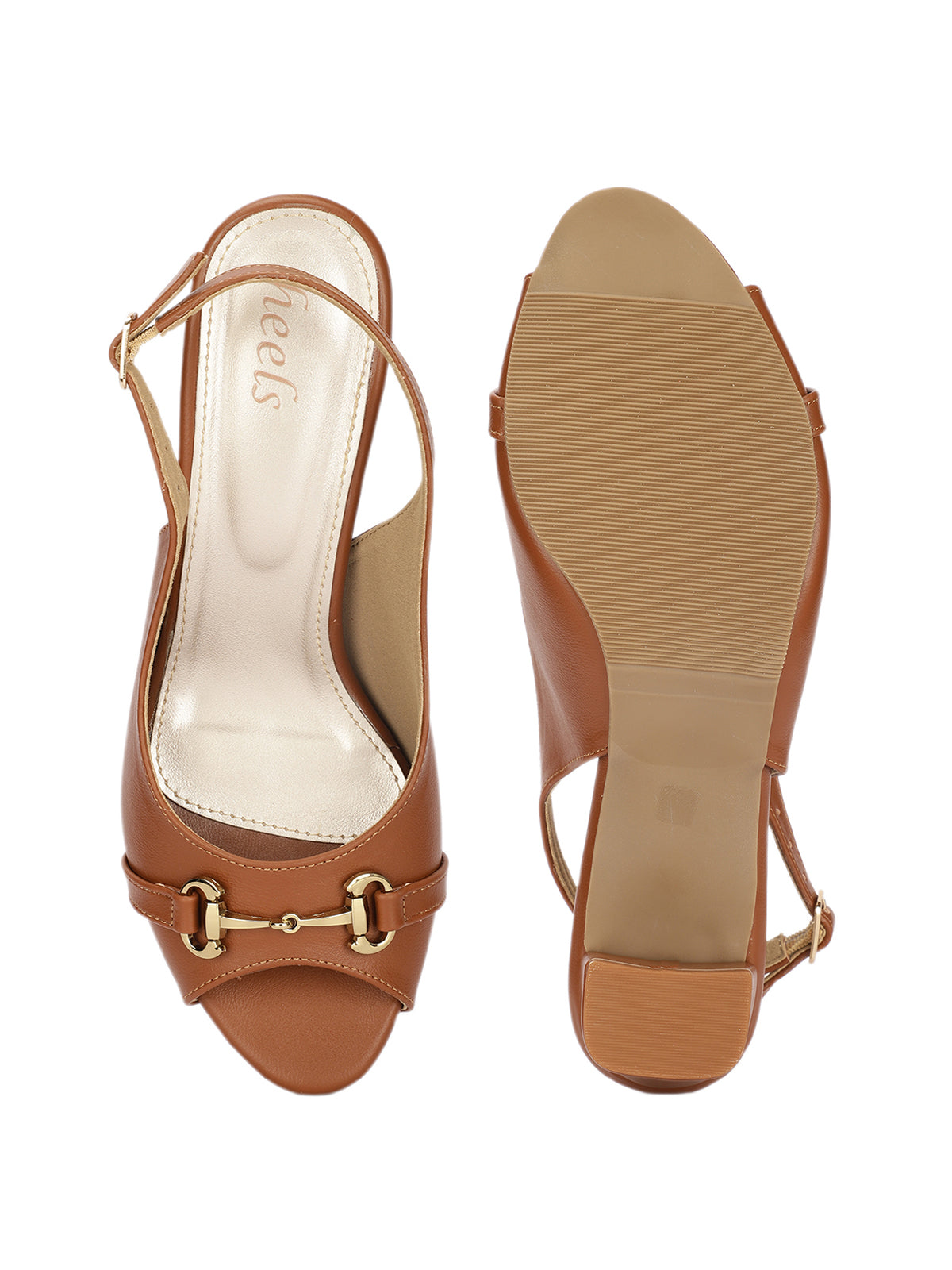 Alina Peep Toe Sling Back Block Heels