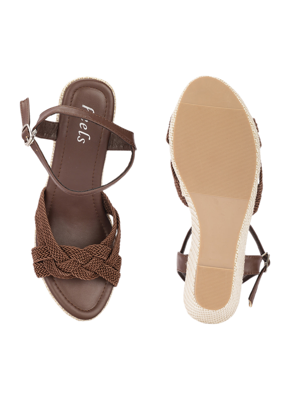 Xenia Crochet Jute Wedge Sandals