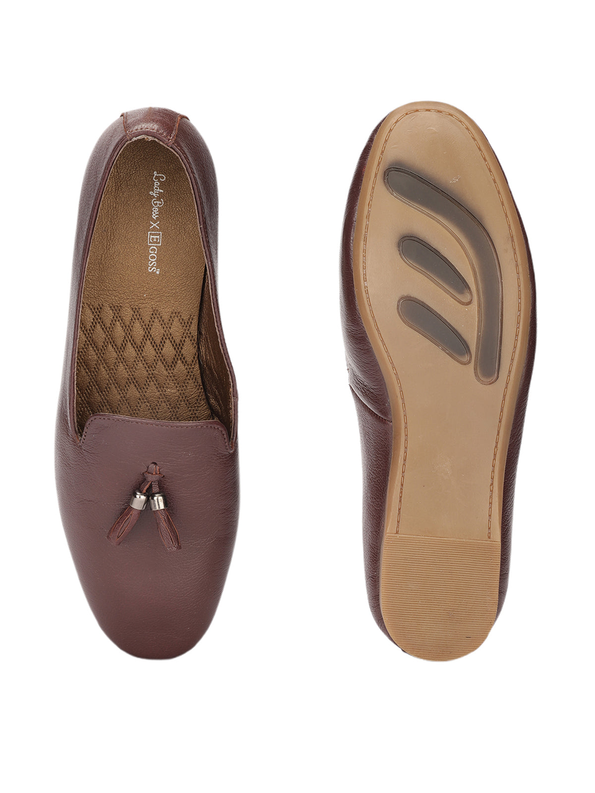 Clinton Leather Tassel Cushioned Loafers - The Heels India