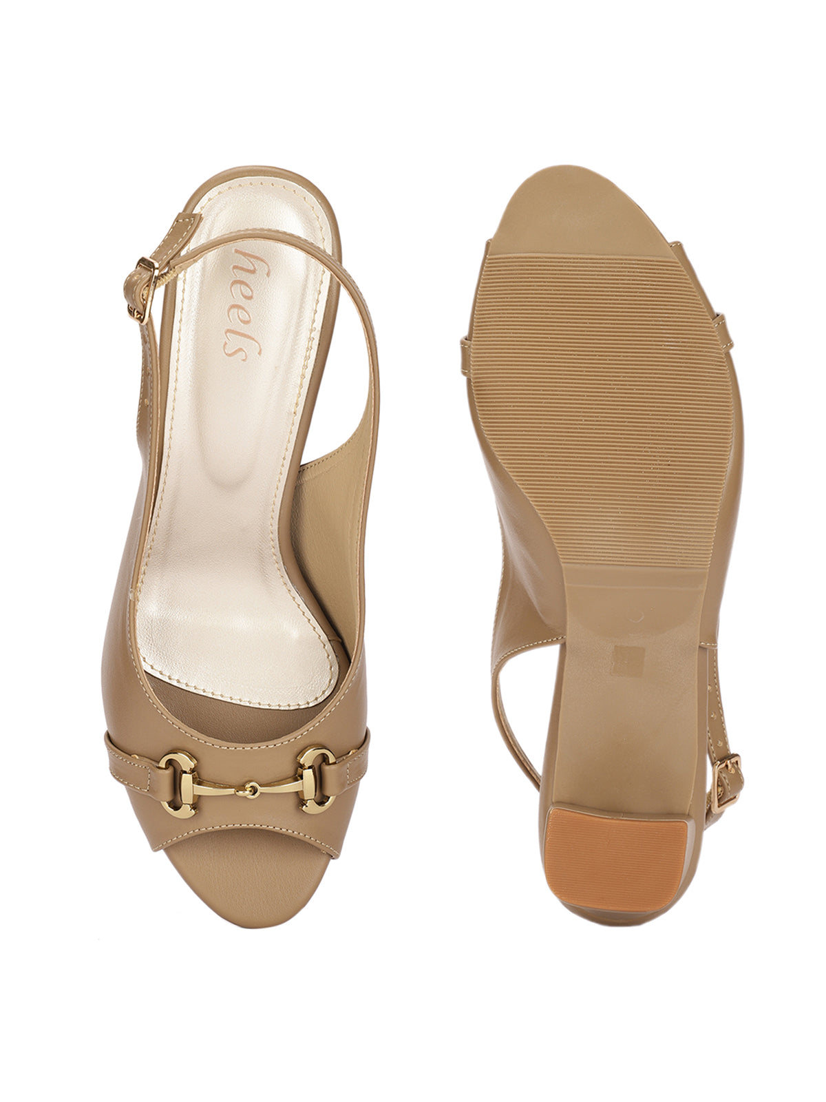 Alina Peep Toe Sling Back Block Heels