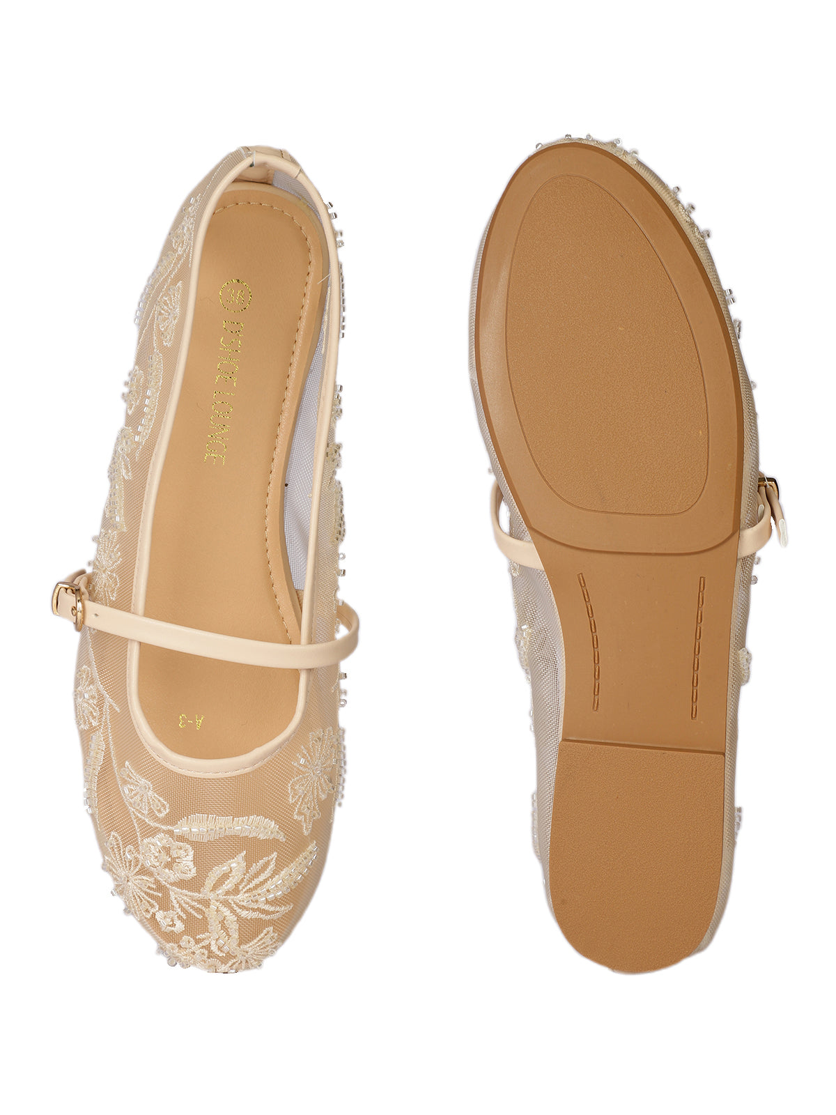 Kresha Premium Embellished Flat Mary Jane Ballerinas