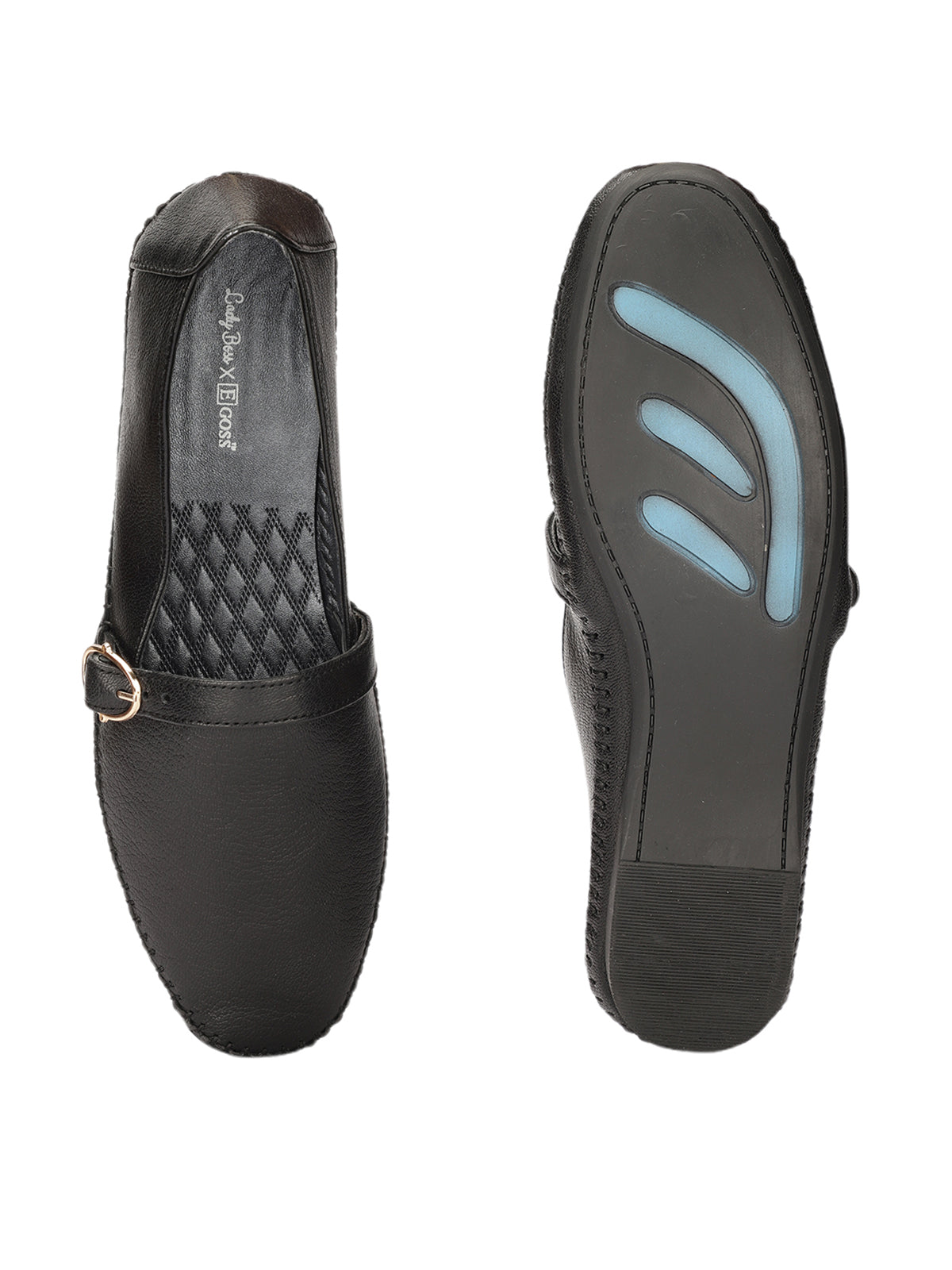 Tissier Leather Cushioned Flat Ballerinas