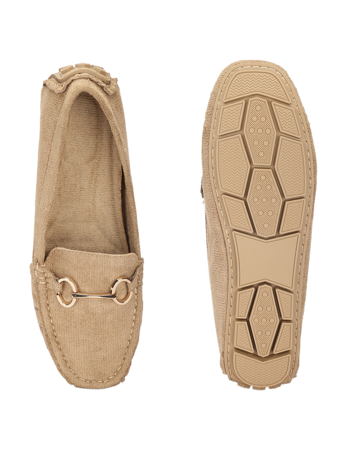 Olivia Suede Buckled Winter Loafers - The Heels India