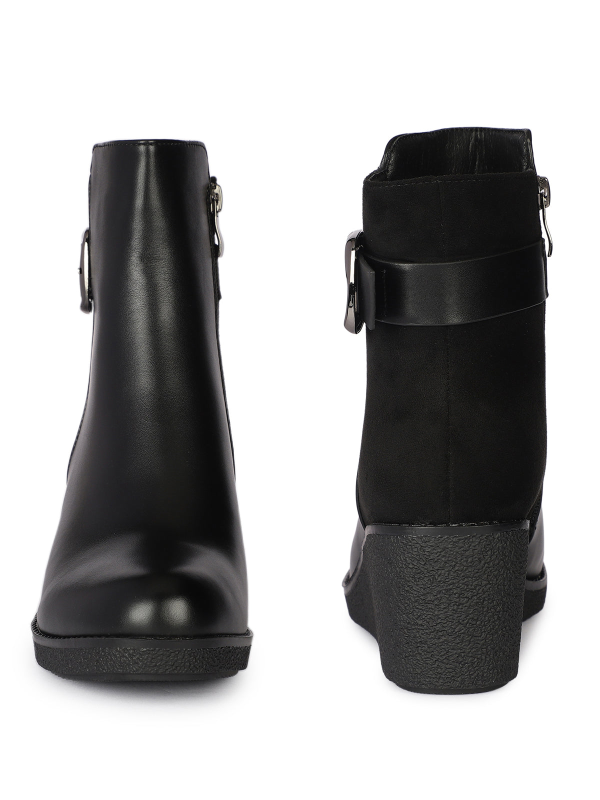 Gianna Couture Premium Winter Ankle Wedge Heel Boots