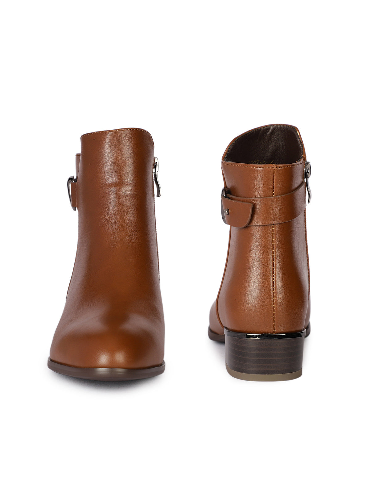 La Divina Premium Winter Ankle Low Heel Boots