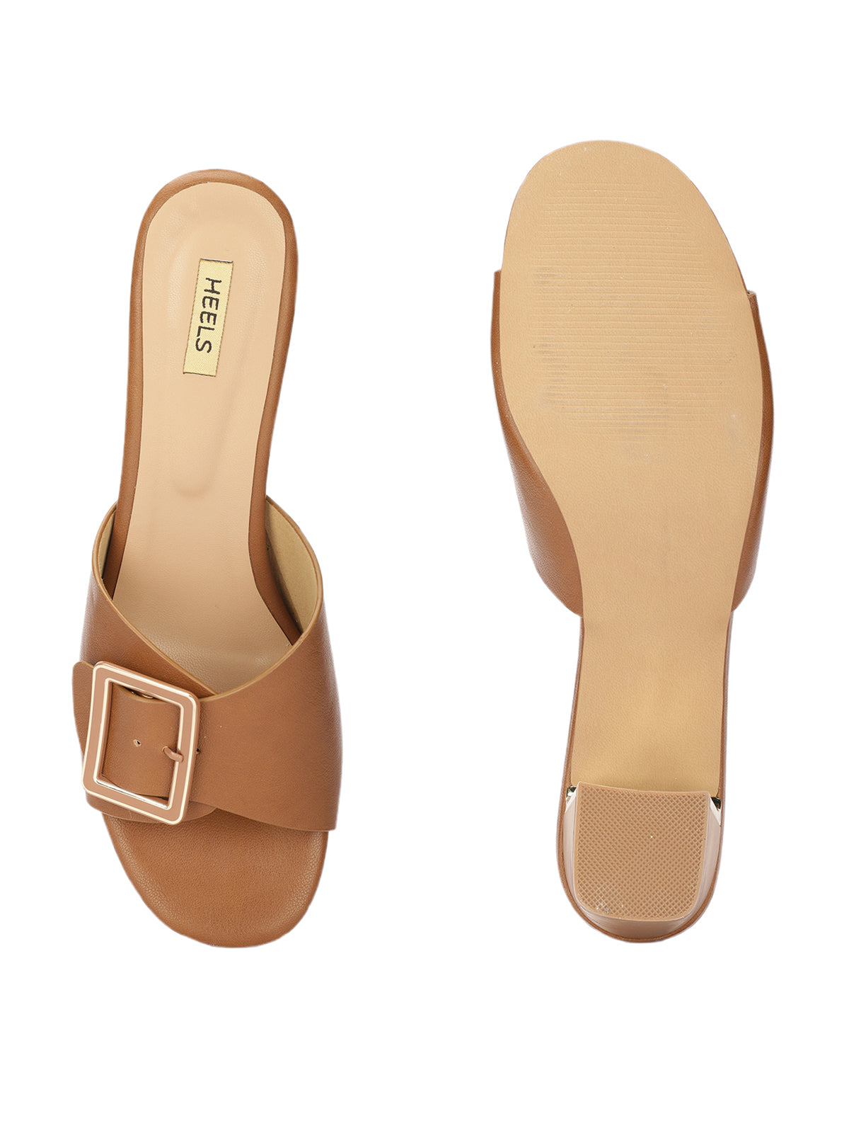 Estiva Slide Block Peep Toe Heels